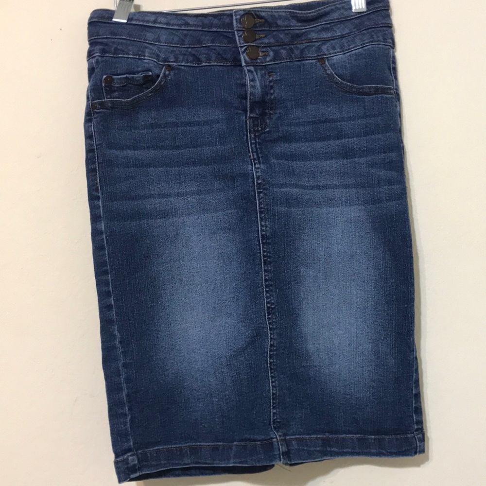 d.jeans midi denim skirt